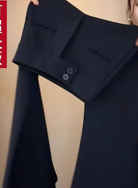 加长高个子175黑色西装裤微喇叭裤女2025秋季新款高腰显瘦垂感裤