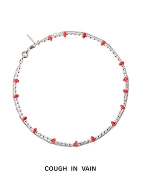 COUGH IN VAIN Relaxing系列红色硅胶双链项链