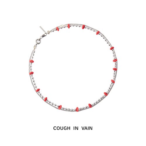 COUGH IN VAIN Relaxing系列红色硅胶双链项链
