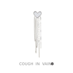 心形镜面反射设计感流苏长耳钉 VAIN COUGH