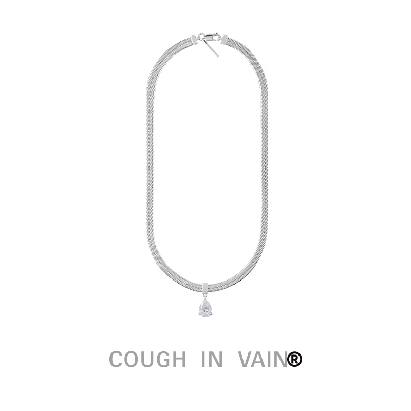 COUGHINVAIN拼色扁形锁骨链