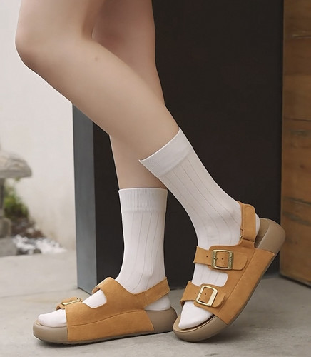 商场同款棕色勃肯鞋女厚底沙滩凉鞋女运动凉鞋2025夏新款4QY04BL5