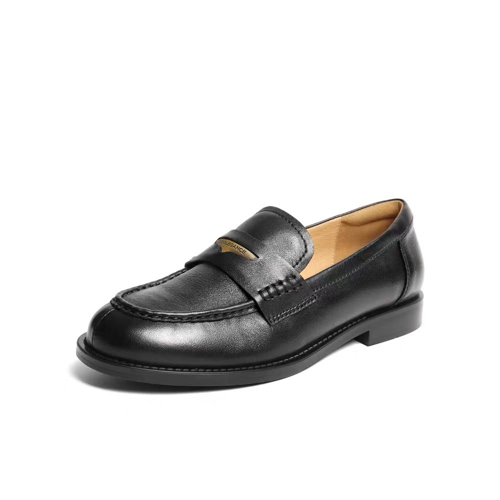 商场同款海鸥乐福一脚蹬羊皮单鞋女25秋季新款豹纹小皮鞋D9X1DCA5