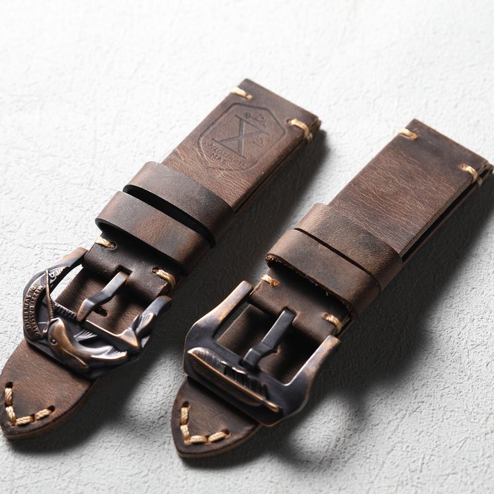 手工头层牛皮表带22MM23MM24MM