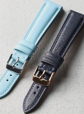 手工头层山羊皮表带适配华为Fit3 4 快拆真皮柔软男复古真皮表链