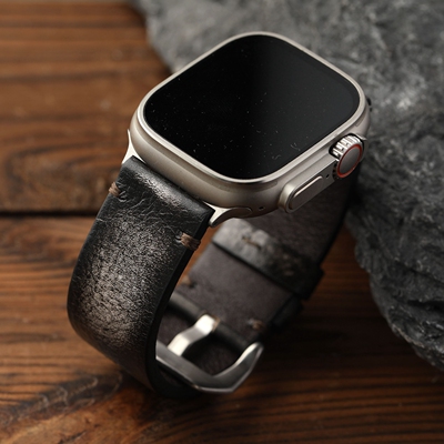真皮表带适配Applewatch男