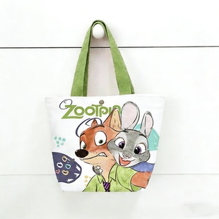 疯狂动物城朱迪尼克卡通帆布包可爱手提包儿童幼儿园帆布袋伴手礼