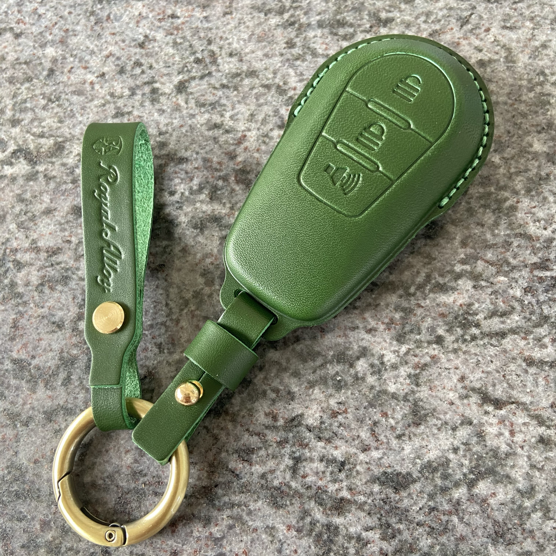 适用RA GT150摩托车钥匙套 真皮遥控器保护壳ROYAL ALLOY钥匙包扣