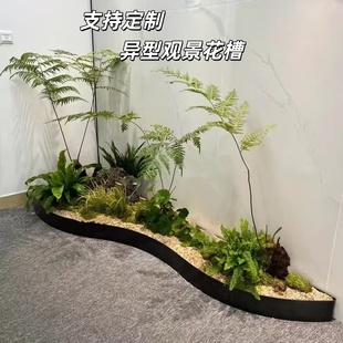 厂家直销铁艺异型花箱室内定制尺寸款式弧形种植箱不锈钢阳台花坛