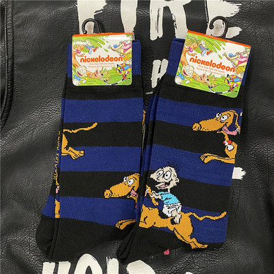 淘气小兵兵卡通中筒袜