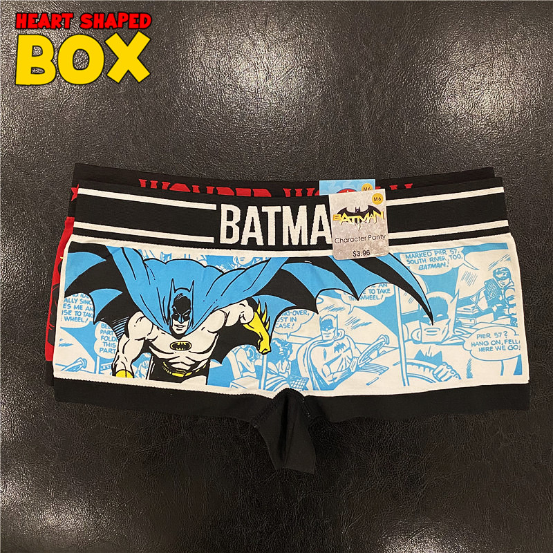 蝙蝠侠卡通女生平角裤内裤
