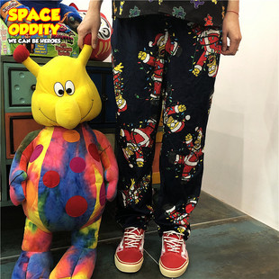 长裤 辛普森一家卡通薄绒睡裤 家居裤