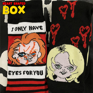 鬼娃楚奇Chucky卡通中筒袜