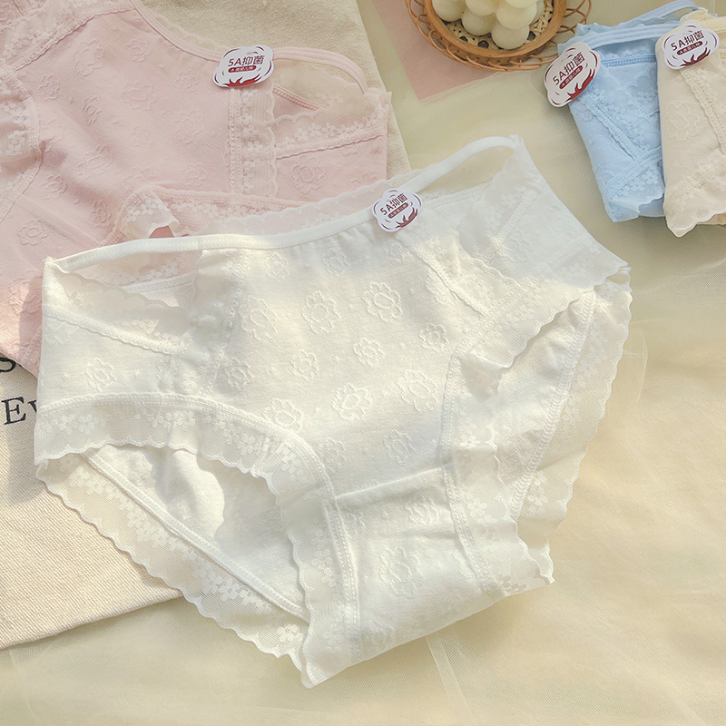 婴儿棉内裤精梳棉镂空中腰抗菌