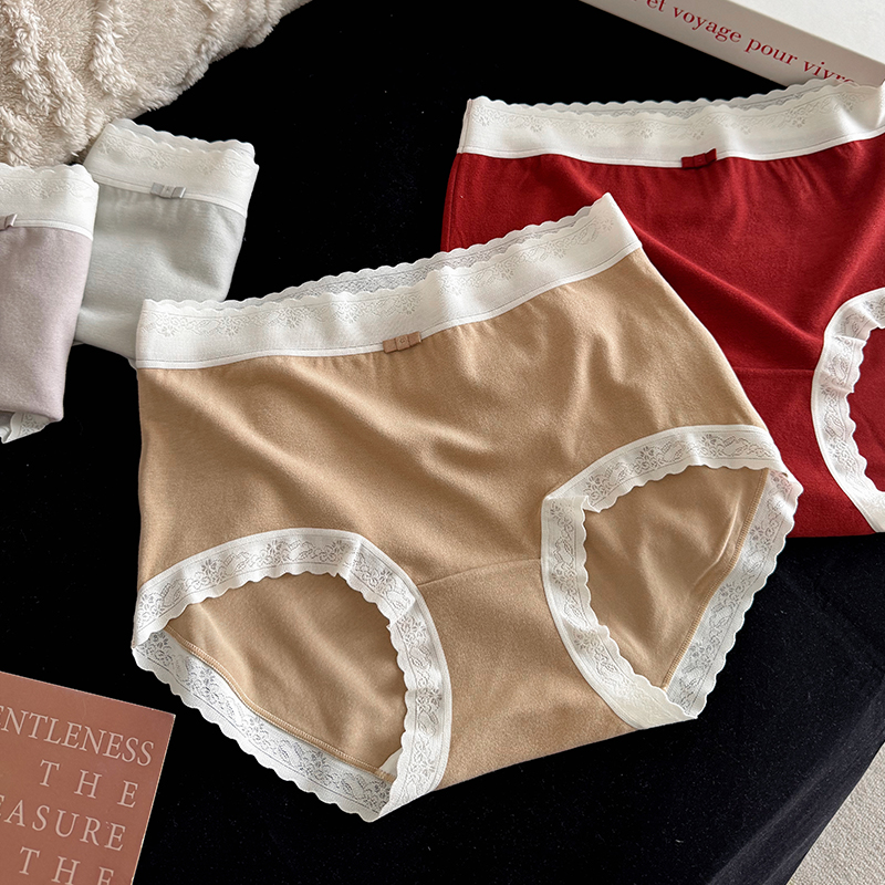 糯叽叽羊绒感内裤女士磨毛中高腰