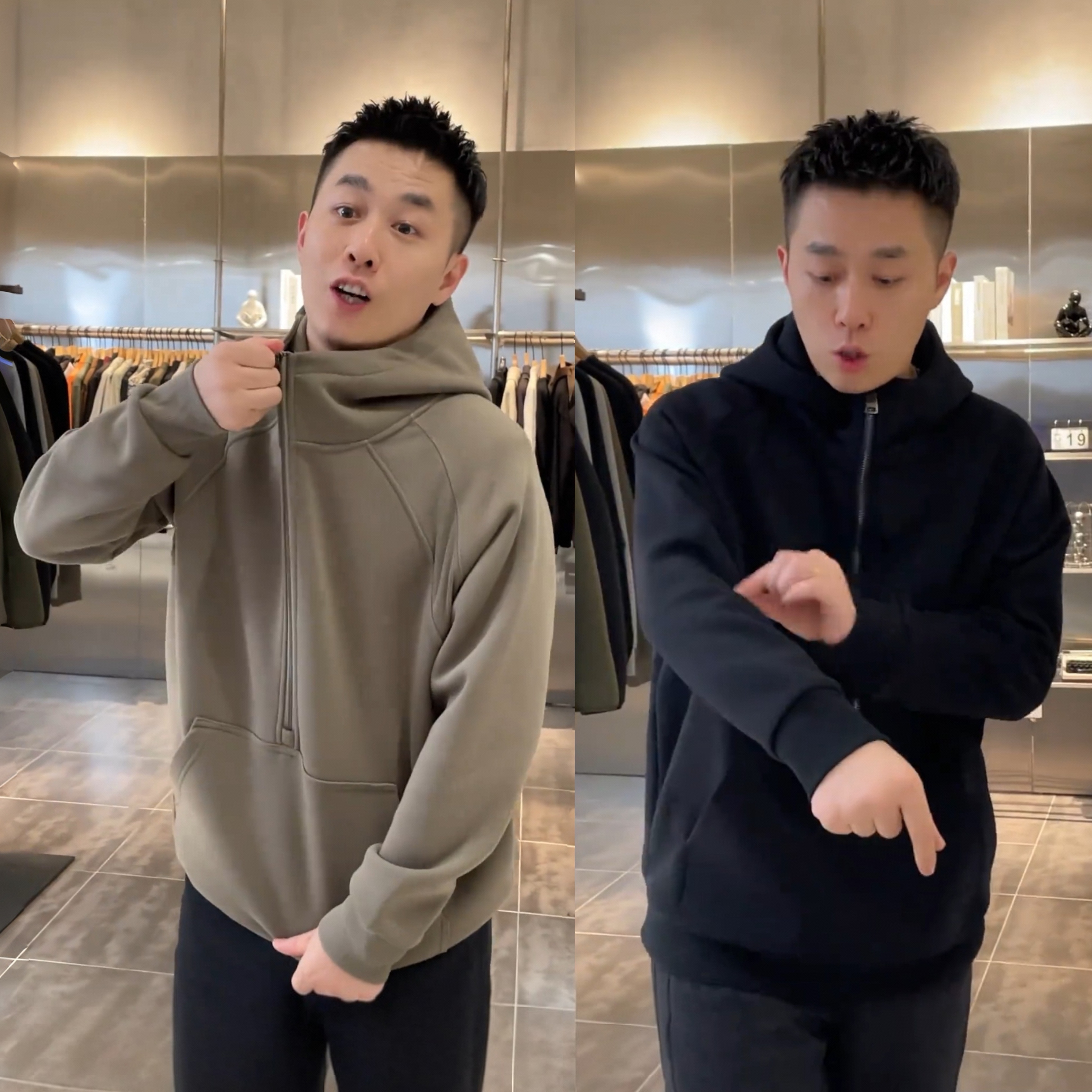 重磅加绒保暖半拉链连帽卫衣