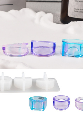 diy水晶滴胶仿玉石镶嵌宝石指环