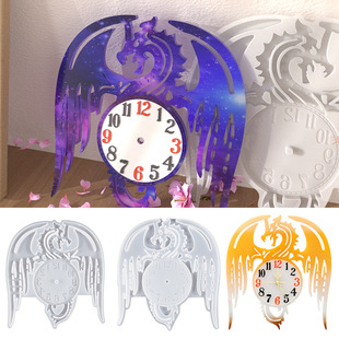 diy火龙时钟滴胶模具简约钟表机芯阿拉伯数字表盘硅胶模具