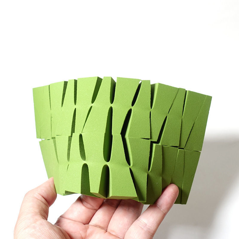 抹茶色24切化妆粉扑小三角海绵扑干湿两用美容美甲化妆工具不吃粉