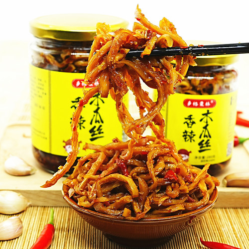 香辣木瓜丝干酱菜广西特产