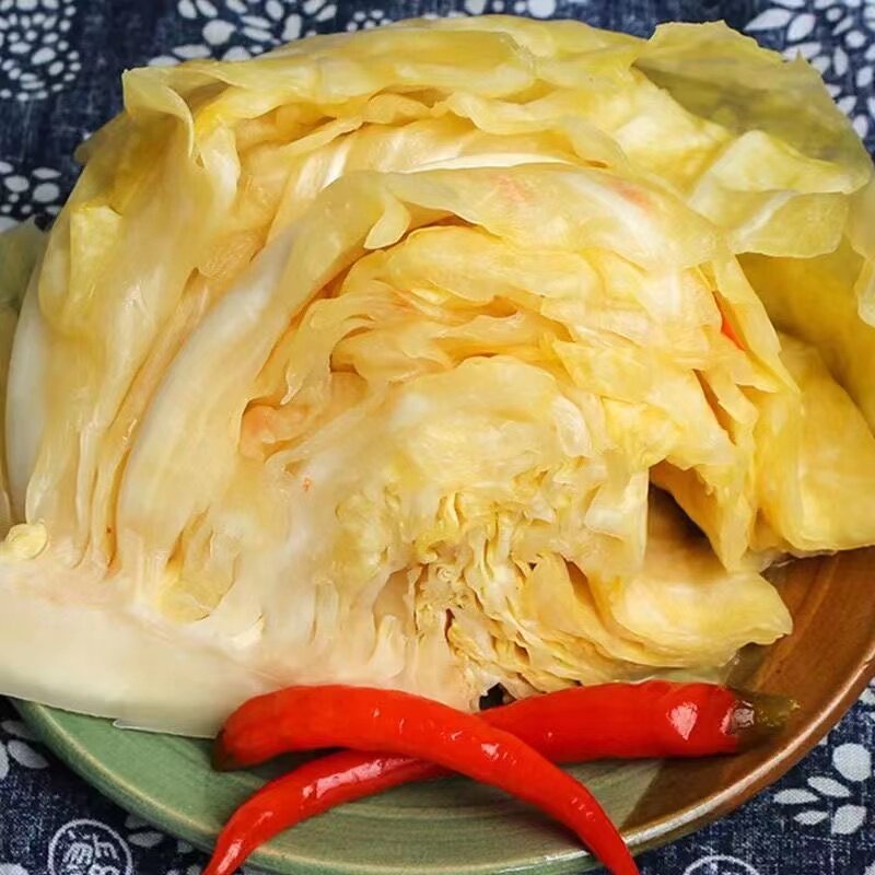 酸包菜酸野广西特产椰菜酸辣酱菜腌制蔬菜野菜泡菜瓶装农家下饭菜