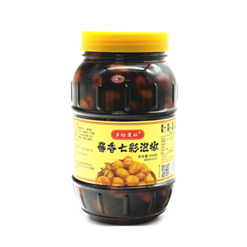 七彩辣椒广西特产五彩泡椒七彩泡椒新鲜腌制灯笼椒圆椒开胃下饭菜