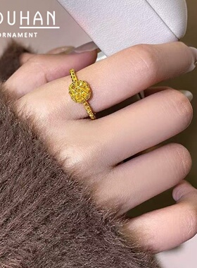 2026网红烟雨时尚花丝小方糖戒指环时尚开口可调节送女友礼物