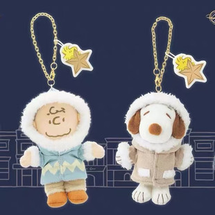 原单现货史努比环球限定圣诞雪天雪人狗狗可爱毛绒公仔玩偶小挂件