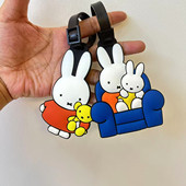 卡通动漫米菲兔周边可爱行李牌旅行箱托运登机牌包包小挂件标示牌