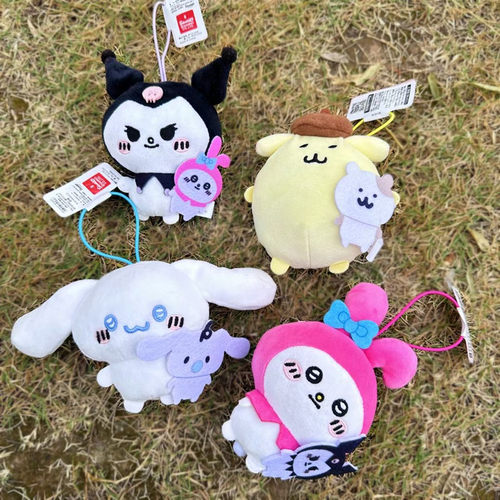 chiikawa自嘲熊毛绒玩偶挂件可爱