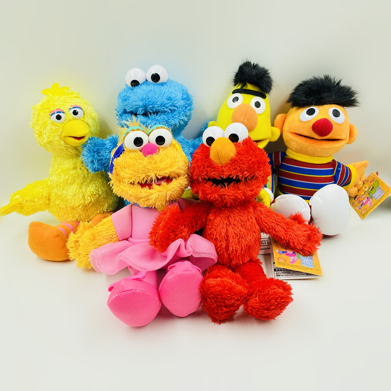 出口芝麻街Sesame street艾摩Elmo红怪蓝怪毛绒公仔玩具玩偶-封面