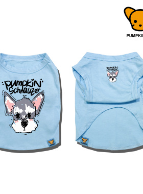 PUMPKINDOG 雪纳瑞纯棉背心西高地短袖T恤睡衣小中型狗狗宠物衣服