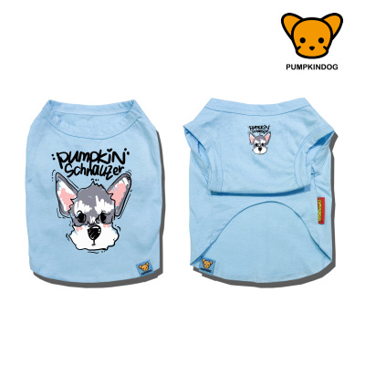 PUMPKINDOG 雪纳瑞纯棉背心西高地短袖T恤睡衣小中型狗狗宠物衣服