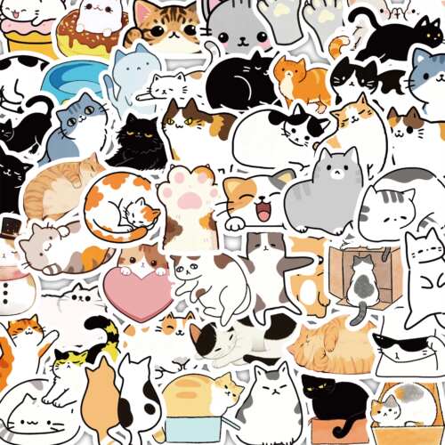 可爱呆萌小猫咪日常贴纸
