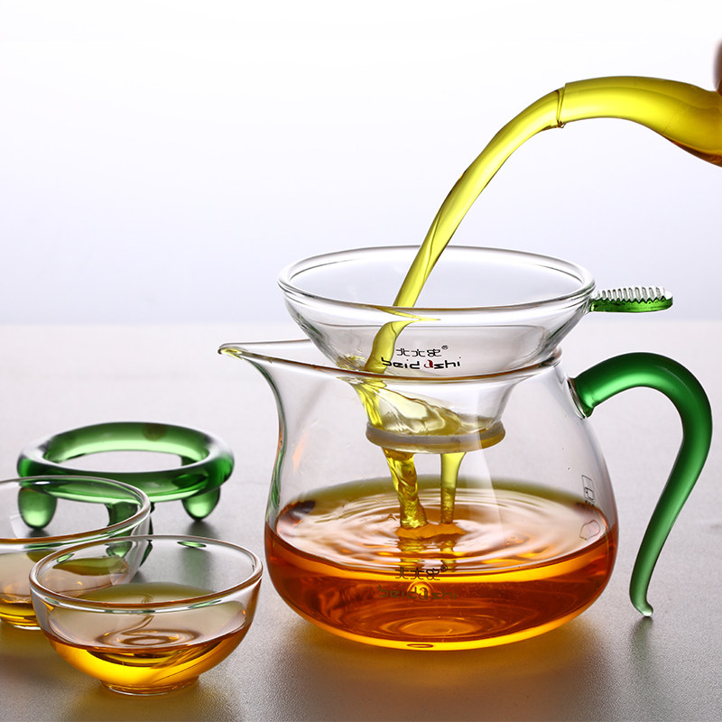 玻璃公道杯创意茶漏茶滤耐热过滤网功夫茶具滤茶器茶道配件茶隔套