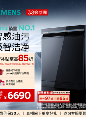 智净魔方西门子16套嵌入式甲流病毒五星级消杀蒸汽消毒洗碗机HB24