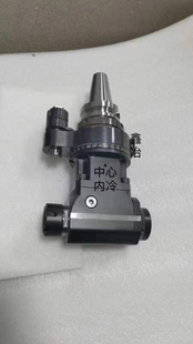 BT4050加工中心内冷角度头HSK63A100A带中心出水直角侧铣头双输出