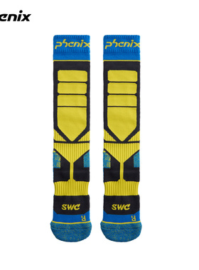 Phenix菲尼克斯国家队滑雪长筒袜男女款2025户外运动保暖撞色袜子