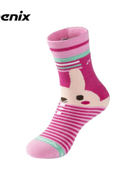 phenix菲尼克斯SKI竞技系列男女小童卡通形象可爱户外保暖滑雪袜