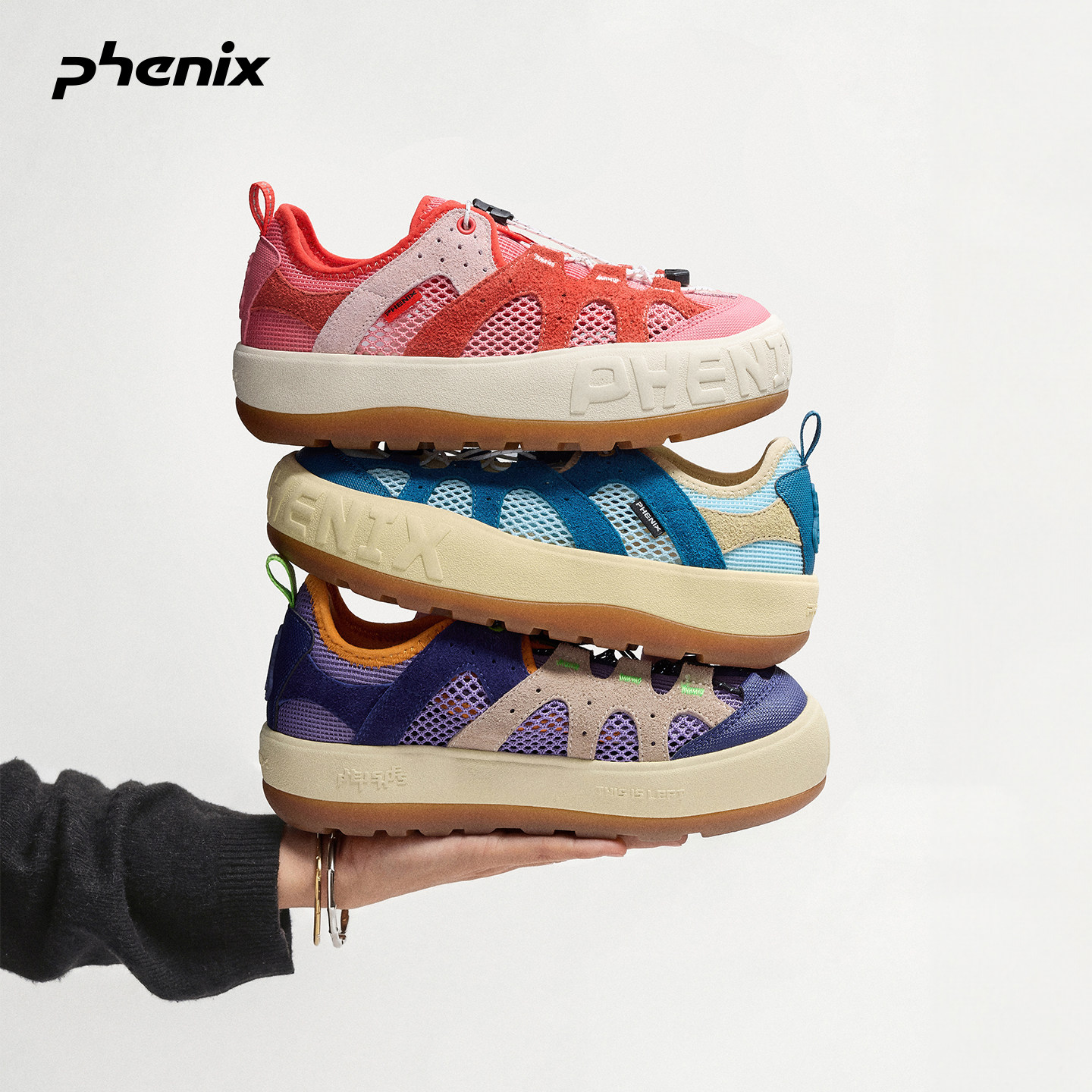 phenix户外休闲透气厚底运动板鞋图片