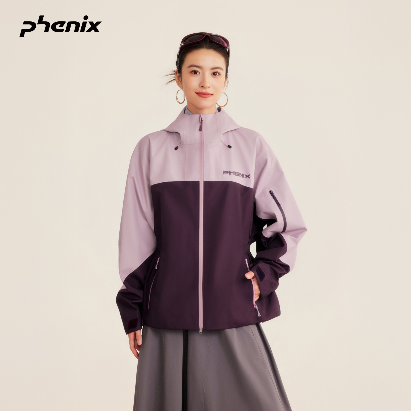 phenix菲尼克斯2026冲锋衣女3L全压胶收腰秋季夹克防风防水外套