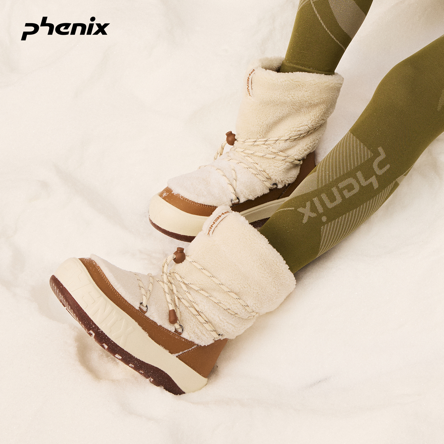 phenix户外加绒高帮厚底雪地靴