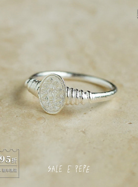 SALEEPEPE纯银丰收图章戒指