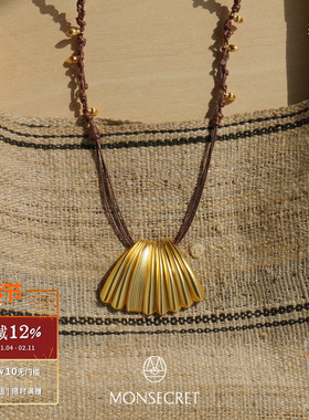 MONSECRET棕榈叶编绳项链