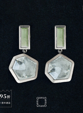 OTANO Aruna几何耳环 纯银原创小众设计师轻奢高级感银色耳坠默叙
