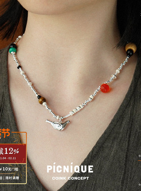 PICNIQUE小鸟与果实项链