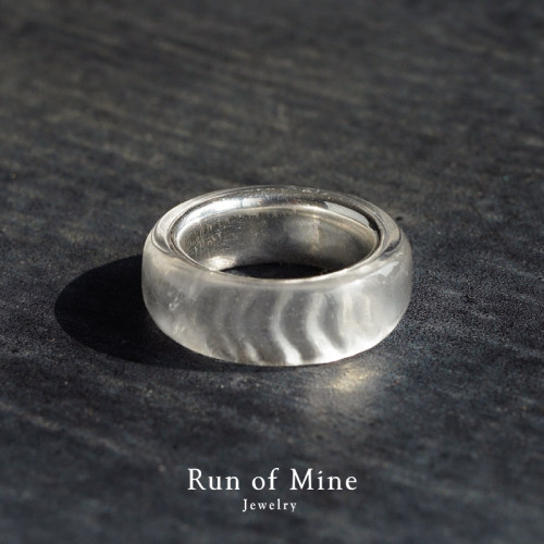 RUNOFMINE逐流白水晶水波戒指