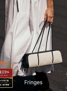 FRINGES 保龄球包大 原创设计手提法棍包单肩简约通勤复古 默叙