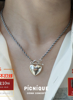 PICNIQUE 孤独之心俱乐部项链 原创设计简约气质高级感爱心锁骨链