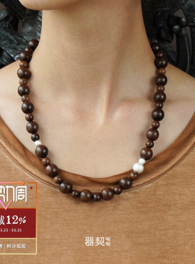 QIQI器契八方银珠串珠项链